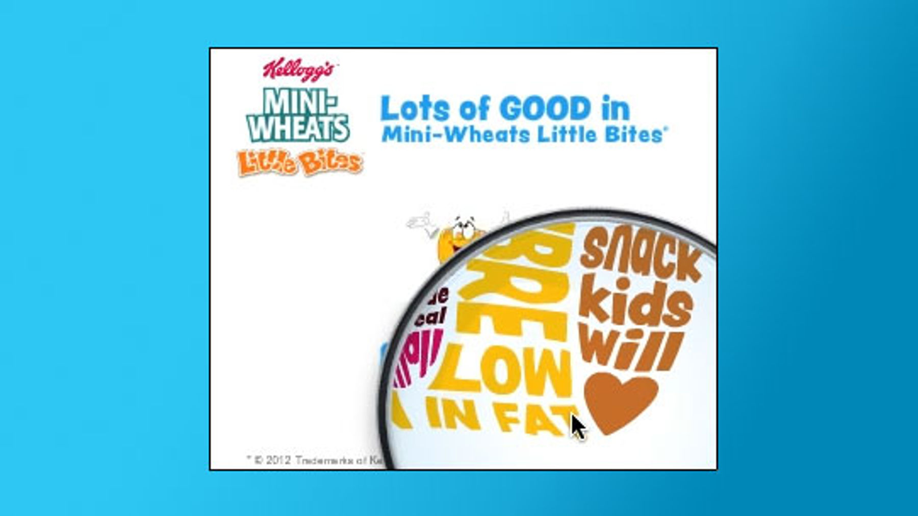 Kellogg's Mini-Wheats cereal interactive web banner